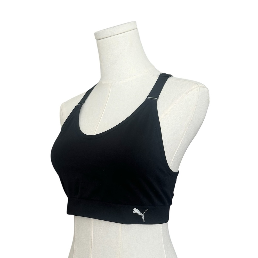 PUMA BLACK RACERBACK SPORTS BRA